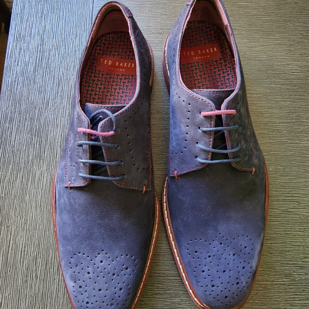 Ted Baker London New In Box Mens Zigee Oxford Navy Blue shoes.